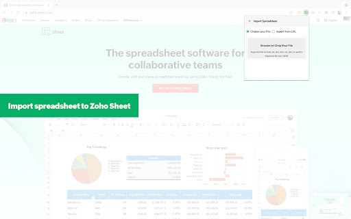Zoho Sheet - Extension & Web Clipper screenshot
