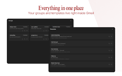 GroupMail: Email Group & Template Manager for Gmail screenshot