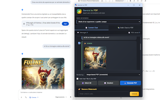 Gemini to PDF Saver screenshot