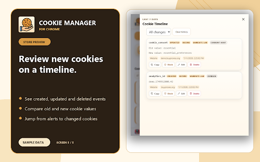 BP Cookies Manager screenshot
