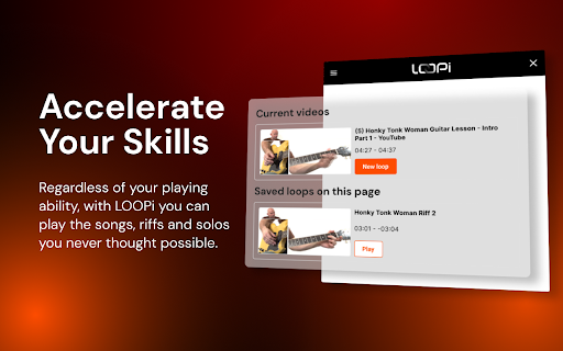 Create Video Loops From Guitar Tutorials on YouTube™ - Loopi screenshot