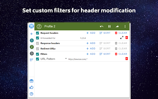 ModHeader - Modify HTTP headers screenshot