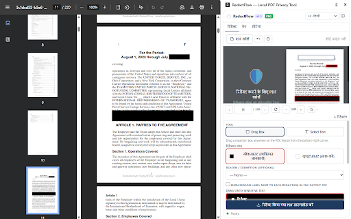 RedactFlow — Local PDF Privacy Tool screenshot