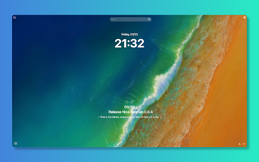 Nice NewTab | Minimalist new tabs and focused workbench screenshot