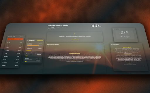 Muslim Dashboard - Islamic New Tab screenshot