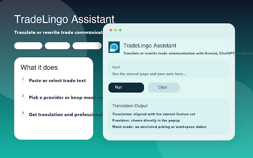 TradeLingo Assistant screenshot