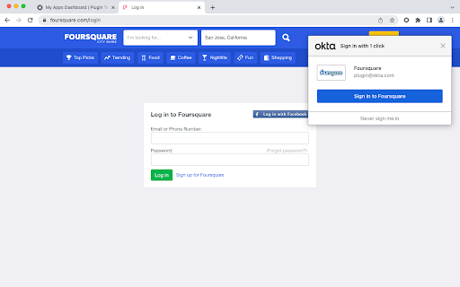 Okta Browser Plugin screenshot