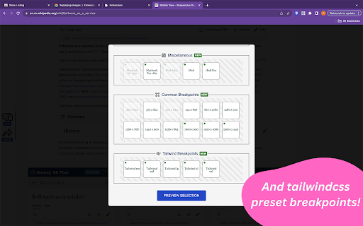 Mobile View: Test responsive designs fast screenshot