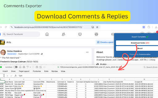 Comment Scraper screenshot