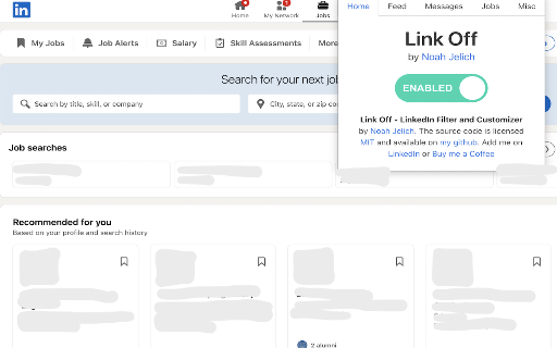 LinkOff - Filter and Customizer for LinkedIn™ screenshot