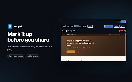Full Page Screenshot & Annotate | SnapFit screenshot