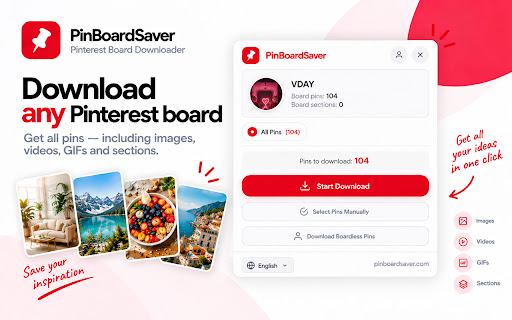 PinBoardSaver - Pinterest Board Downloader screenshot