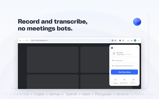 Bluedot: AI notetaker & Meeting Recorder screenshot