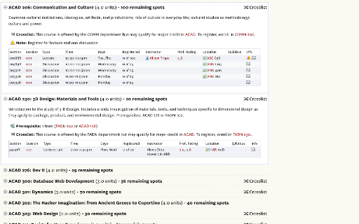 USC Schedule Helper screenshot