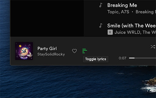 SLyrics screenshot
