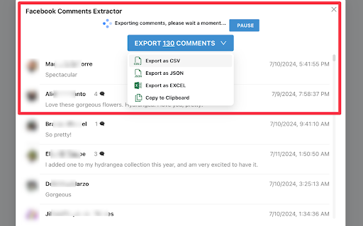 Comment Exporter - Extract Comments screenshot