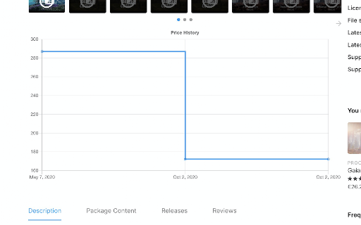 Asset Store Price Tracker screenshot