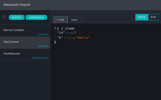 React Context DevTool screenshot