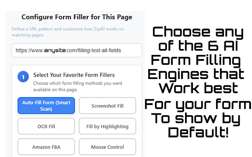 AI Form Filler Chrome Extension | Zipifil | Customizable - Enterprise Grade screenshot