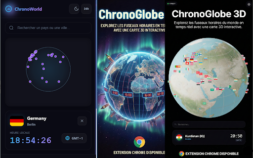 Horloge - World Time Map screenshot