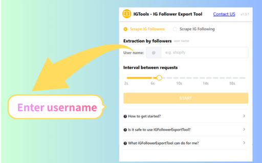 IGTools – IG Followers Export Tool screenshot