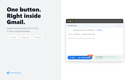 Send Personally for Gmail screenshot