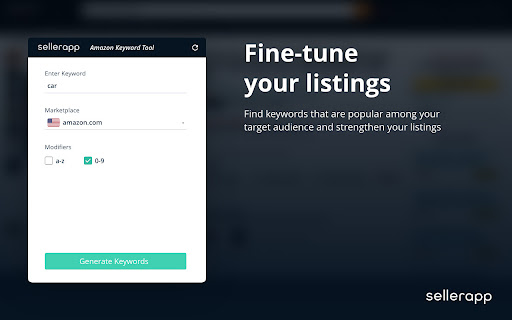 Amazon Keyword Tool for free : SellerApp screenshot