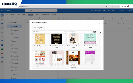 Outlook Email Templates by cloudHQ screenshot