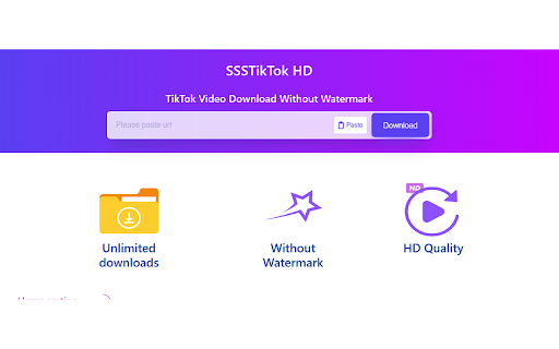 TikTok Video Downloader Without Watermark - SSSTikTok HD screenshot
