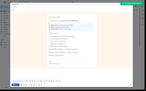Kooni AI - Instantly Polished Emails screenshot