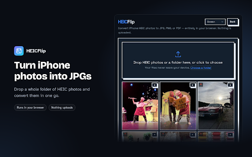 HEIC to JPG — Convert HEIC Photos | HEICFlip screenshot