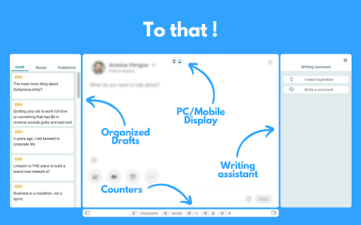 PerfectPost: makes Linkedin 10x better screenshot