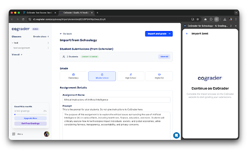 CoGrader for Schoology - AI Grader screenshot
