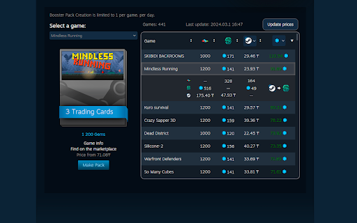 Steamlvlup Card Factory screenshot