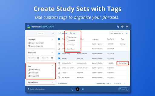 Translate Flashcards screenshot