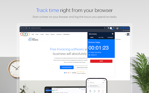 Zoho Invoice Timer screenshot
