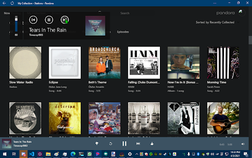Pandora Media Session Support screenshot