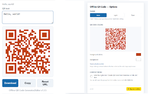 Offline QR Code Generator/Editor screenshot