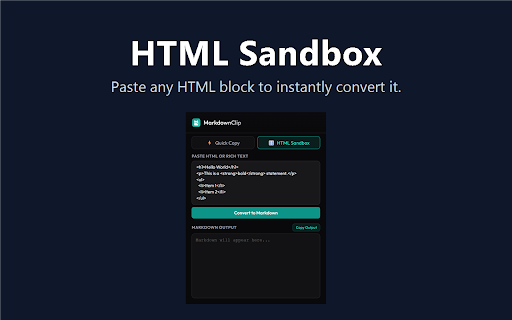 MarkdownClip - Smart Clipboard Converter screenshot