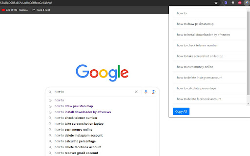 Google Search Suggestion Extractor screenshot