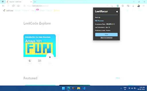 LeetRecur - Spaced Repetition for Leetcode screenshot