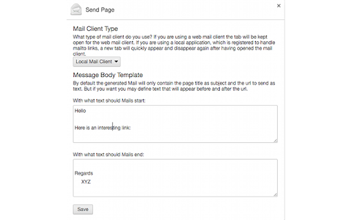 Send Page screenshot