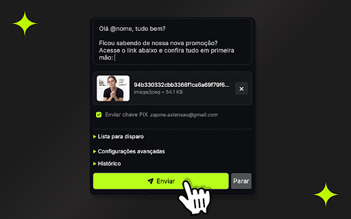 Nextzap: Disparo de mensagens para WhatsApp Web screenshot