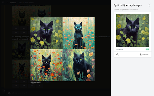 Split midjourney Images screenshot
