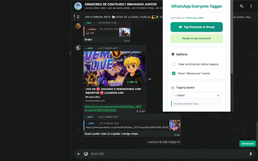 WhatsApp Everyone Tagger screenshot
