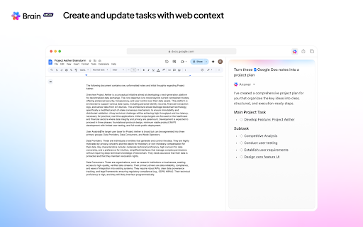 Brain MAX: One AI for Any Page - Chat, Search & Work with ClickUp AI screenshot