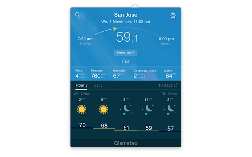 Gismeteo screenshot