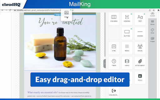 MailKing: Email Campaigns in Gmail by cloudHQ screenshot