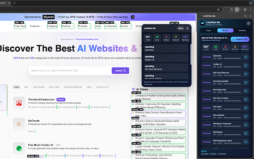 LinkPilot QA screenshot