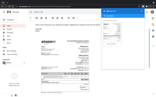 Zoho Expense screenshot